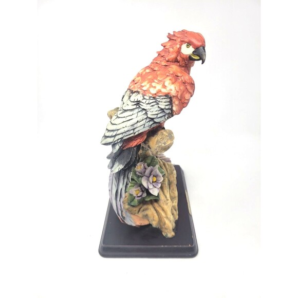 Giovanni Collection Resin Cast Parrot Figurine 11.5" - Vintage Italian Sculpture - Picture 3 of 7